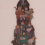 Franz-Josef Kochs, Haus (Am Hirtenturm) Pappe, Wachs-und Buntstift 2013 50x80