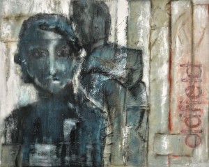 Ankunft in der Nacht, 2014, Mischtechnik, 100x80 cm